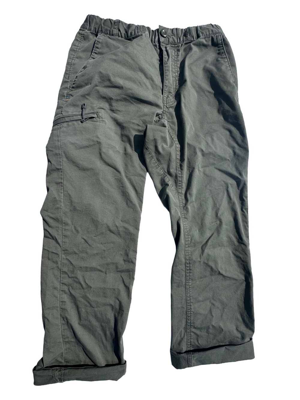Patagonia Men's Olive Cargo Pants with Elastic Waist